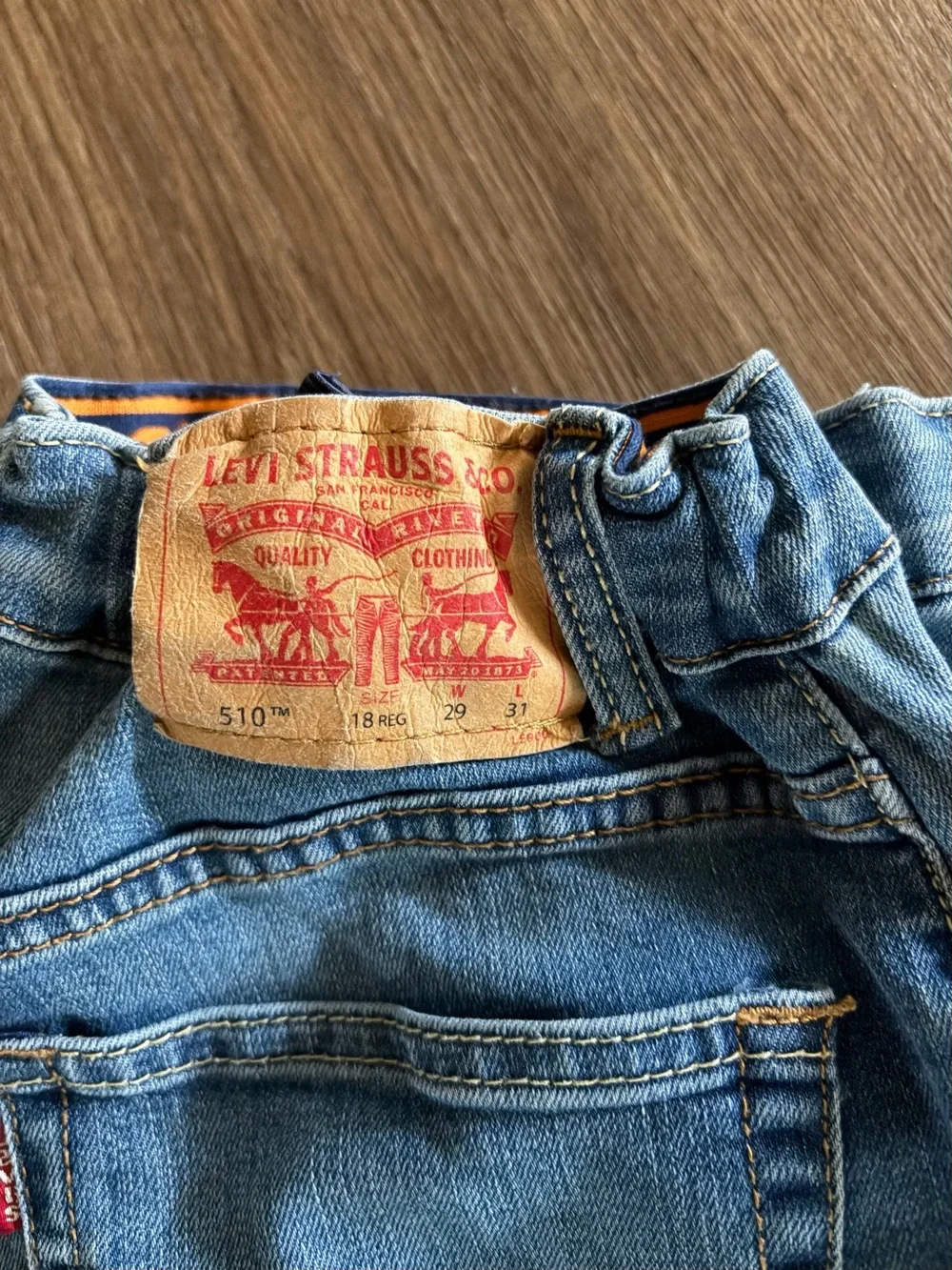 Levi's Light Blue Skinny Men’s Jeans with Tan Leather Patch